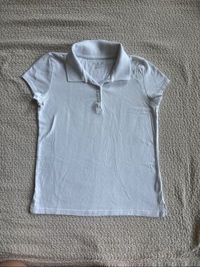 The Children's Place White Girls Polo Shirt with Collar
